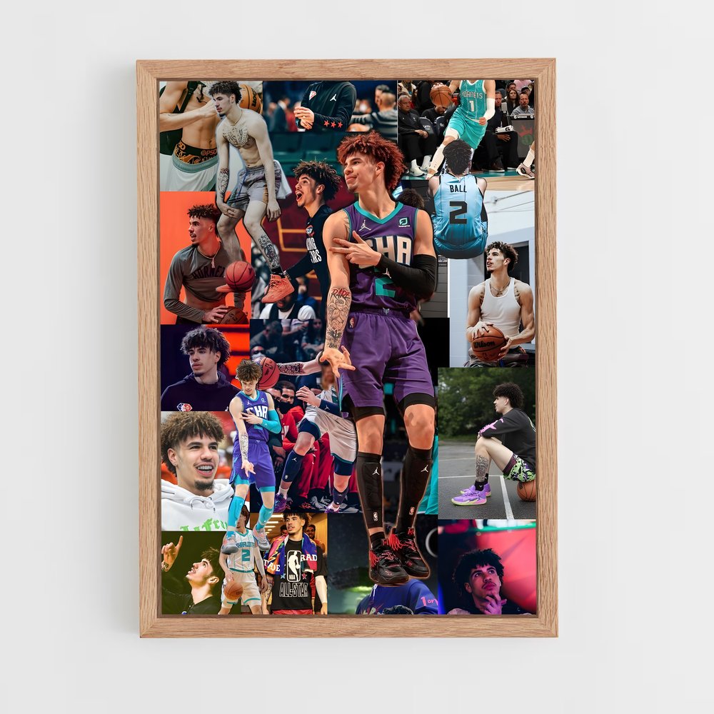 Poster Lamelo de ball – affiche Basketball (vue 4)